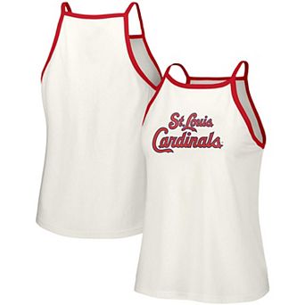Women's Lusso Style White St. Louis Cardinals Nadine Halter Tank Top