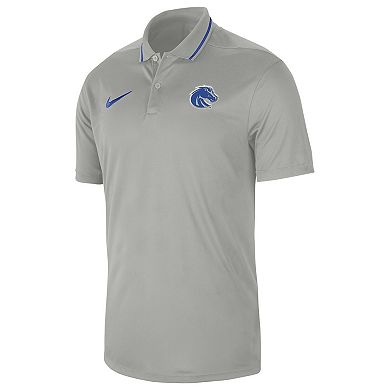 Men's Nike Gray Boise State Broncos 2023 Sideline Coaches Performance Polo