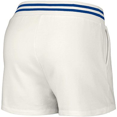 Women's Lusso White Atlanta Braves Maeg Tri-Blend Pocket Shorts