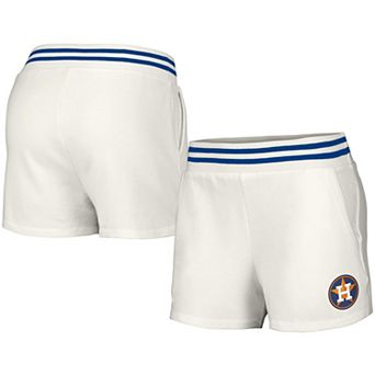 Women's Lusso Style White Houston Astros Maeg Tri-Blend Pocket Shorts