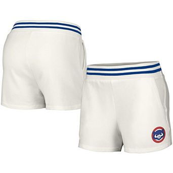 Women's Lusso Style White Chicago Cubs Maeg Tri-Blend Pocket Shorts
