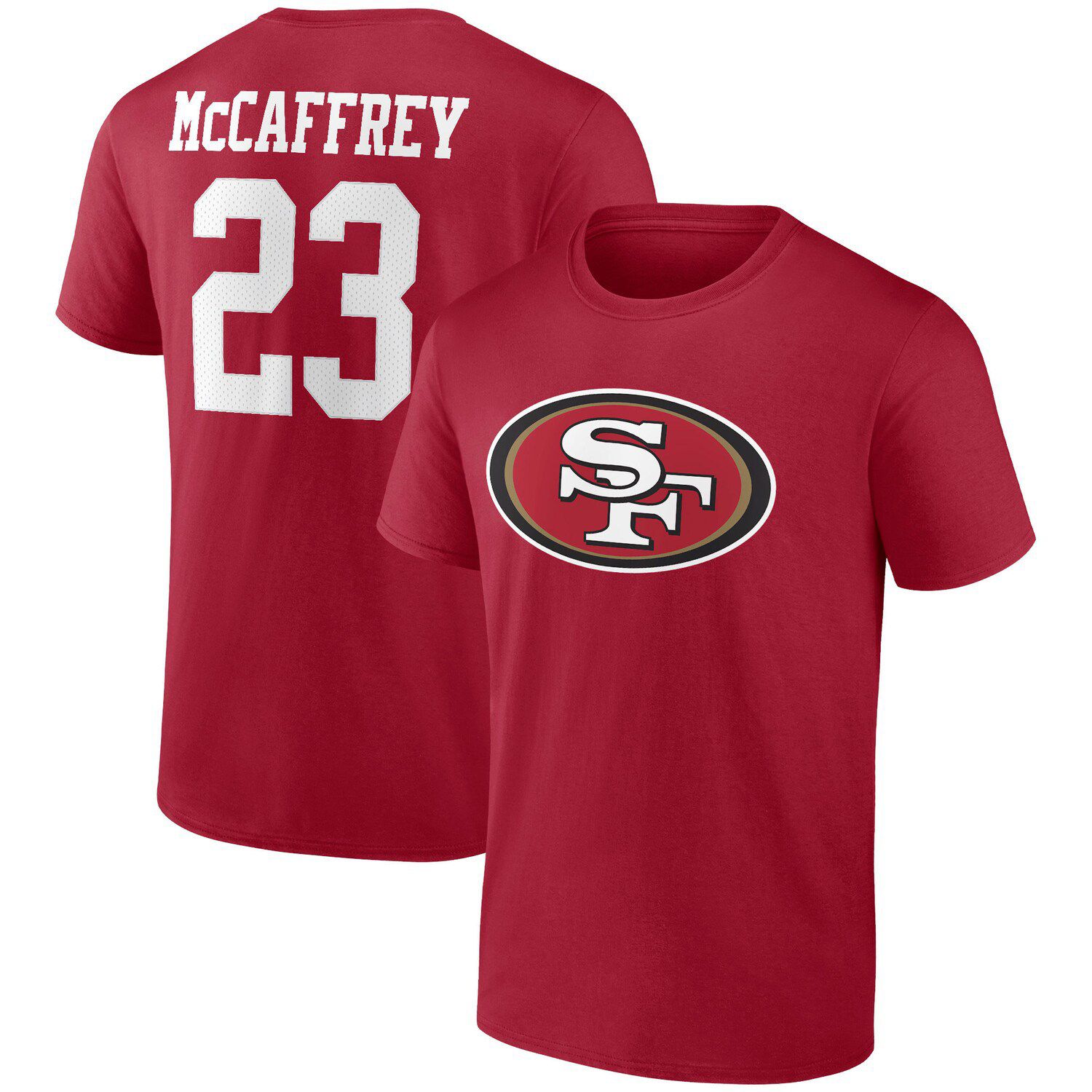 Men's Nike Christian McCaffrey Scarlet San Francisco 49ers Game Player Jersey Size: 4XL