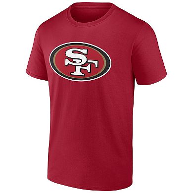 Men's Fanatics Branded Christian McCaffrey Scarlet San Francisco 49ers Player Icon Name & Number T-Shirt