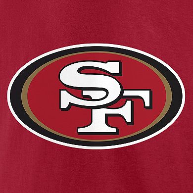 Men's Fanatics Branded Christian McCaffrey Scarlet San Francisco 49ers Player Icon Name & Number T-Shirt