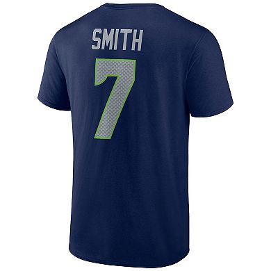 Men's Fanatics Branded Geno Smith College Navy Seattle Seahawks Player Icon Name & Number T-Shirt