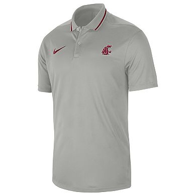 Men's Nike Gray Washington State Cougars 2023 Sideline Coaches Performance Polo