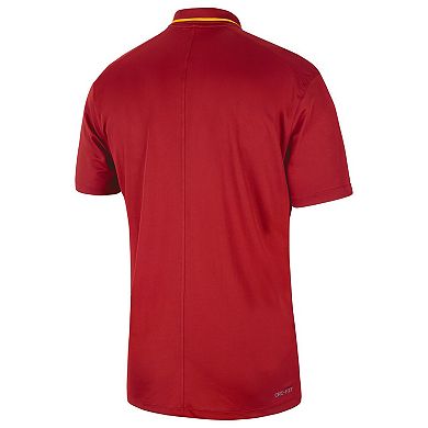Men's Nike Cardinal Iowa State Cyclones 2023 Sideline Coaches Performance Polo