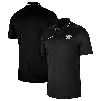 Men's Nike Black Kansas State Wildcats 2023 Sideline Coaches Performance Polo