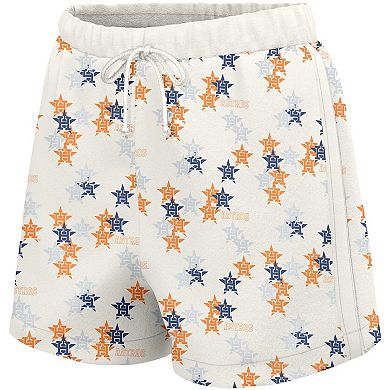 Women's Lusso White Houston Astros Marge Shorts