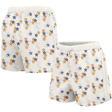 Women's Lusso White Houston Astros Marge Shorts