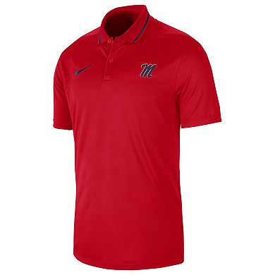 Men's Nike Red Ole Miss Rebels 2023 Sideline Coaches Performance Polo