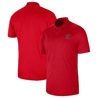 Men's Nike Red Ole Miss Rebels 2023 Sideline Coaches Performance Polo