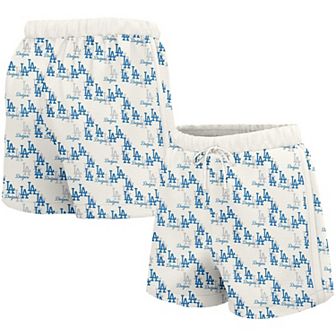 Women's Lusso Style White Los Angeles Dodgers Marge Shorts