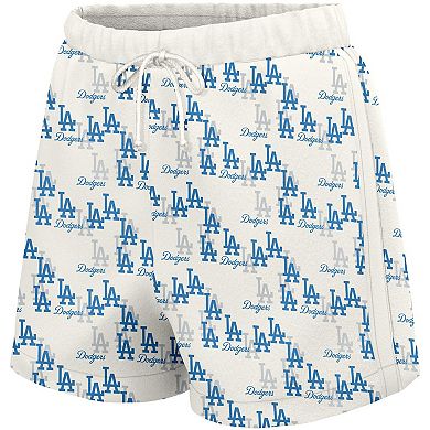 Women's Lusso Style  White Los Angeles Dodgers Marge Shorts