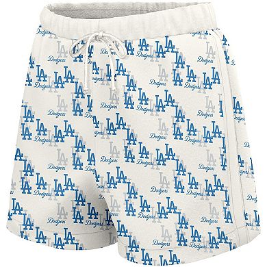 Women's Lusso White Los Angeles Dodgers Marge Shorts