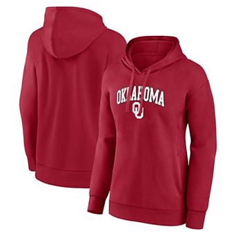 Women's Fanatics Branded Crimson Oklahoma Sooners Evergreen Campus Pullover Hoodie