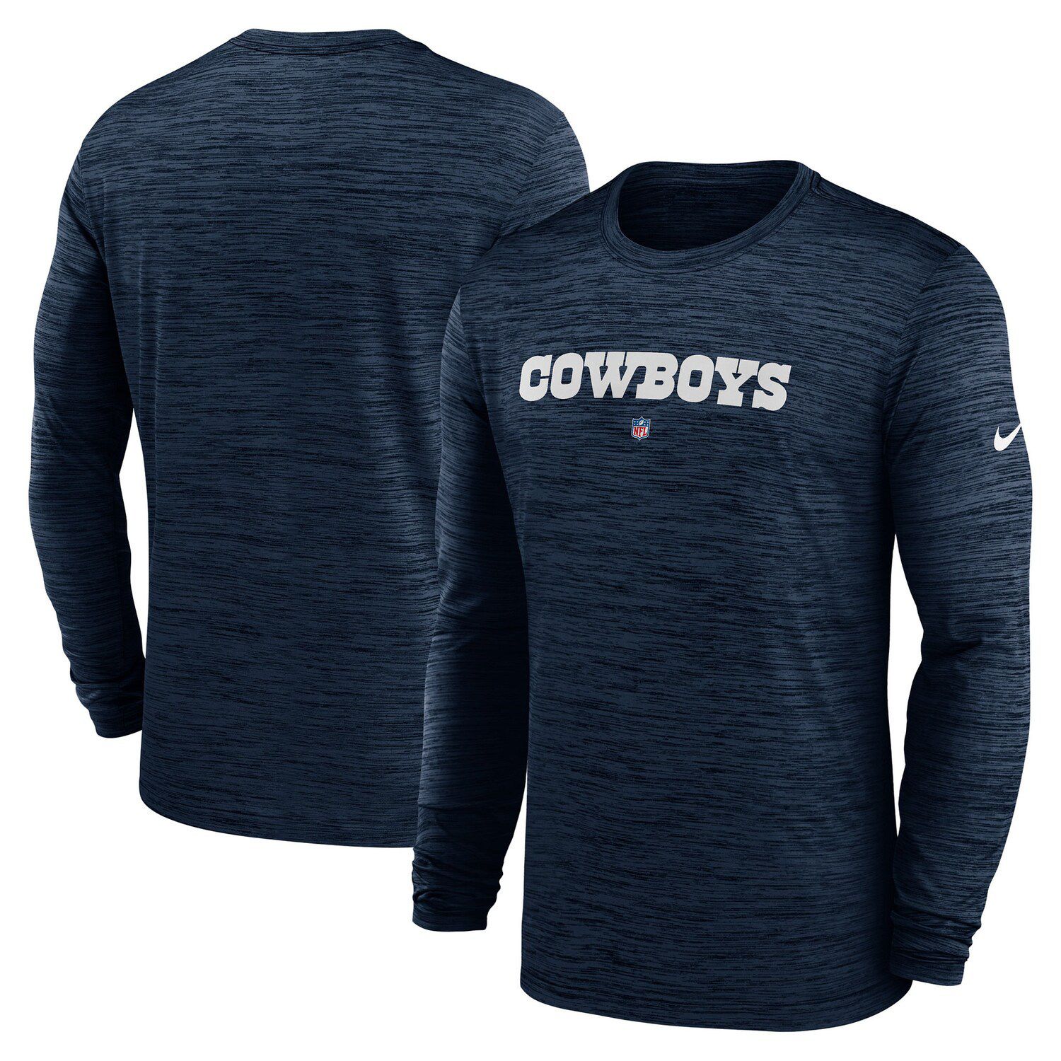 Youth Nike Heathered Gray Dallas Cowboys Local Motion Performance T-Shirt 