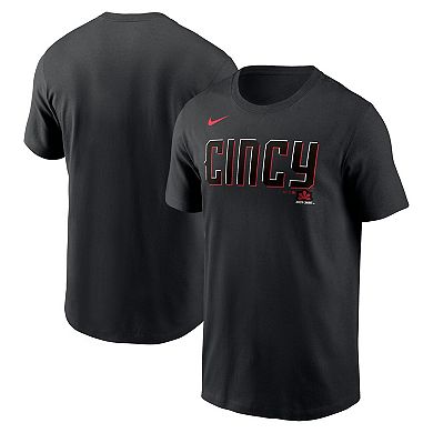 Men's Nike Black Cincinnati Reds 2023 City Connect Wordmark T-Shirt