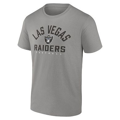 Men's Fanatics Branded Black/Silver Las Vegas Raiders Player Pack T-Shirt Combo Set