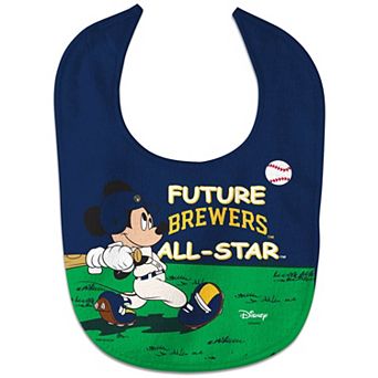 WinCraft Milwaukee Brewers Disney Mickey All-Pro Baby Bib
