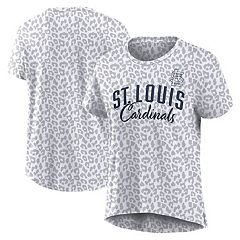 Women's Lusso White/Navy St. Louis Cardinals Mack Fleece V-Neck Pullover Top Size: Medium