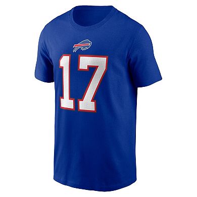 Men's Nike Josh Allen Royal Buffalo Bills Player Name & Number T-Shirt