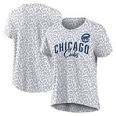 Chicago Cubs New Era Women's Slub Jersey Cold Shoulder T-Shirt - Royal