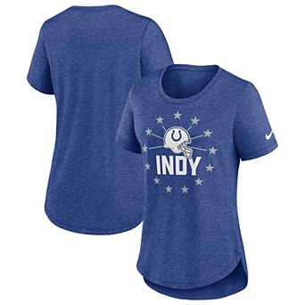 Women's Nike Heather Royal Indianapolis Colts Local Fashion Tri-Blend T-Shirt