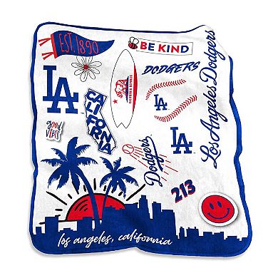 Los Angeles Dodgers 50'' x 60'' Native Raschel Plush Throw Blanket