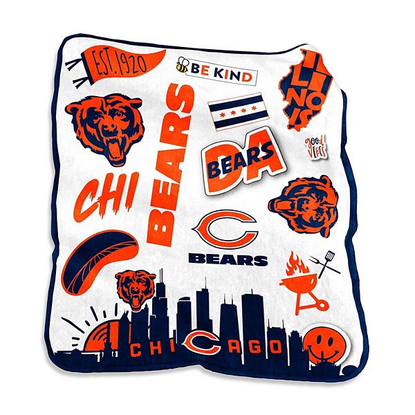 Chicago Bears NFL Team Logo Ultra Plush Blanket 60x70 main image 0