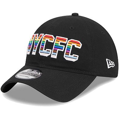 Men's New Era Black New York City FC Pride 9TWENTY Adjustable Hat