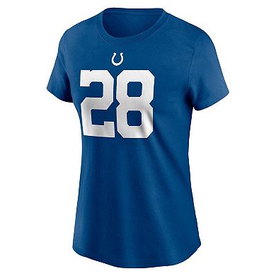 Women's Nike Jonathan Taylor Royal Indianapolis Colts Player Name & Number T-Shirt