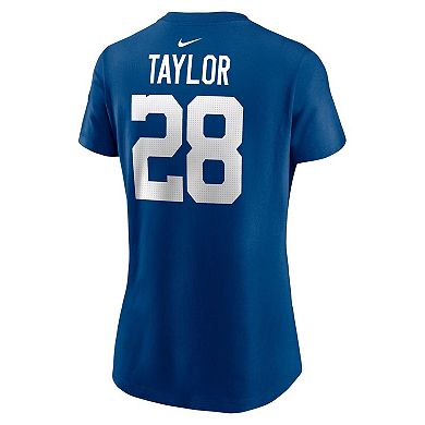 Women's Nike Jonathan Taylor Royal Indianapolis Colts Player Name & Number T-Shirt