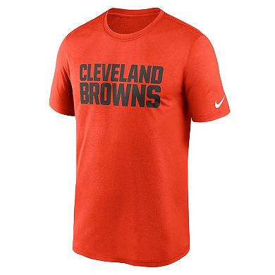 Men's Nike Orange Cleveland Browns Legend Wordmark Performance T-Shirt