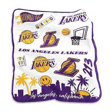 Los Angeles Lakers 50'' x 60'' Native Raschel Plush Throw Blanket