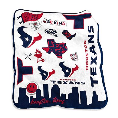 Houston Texans 50'' x 60'' Native Raschel Plush Throw Blanket