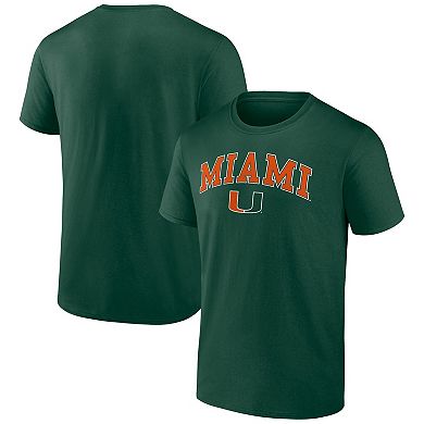 Men's Fanatics Branded Green Miami Hurricanes Campus T-Shirt
