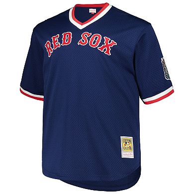 Men's Mitchell & Ness Pedro Martinez Navy Boston Red Sox 1999 Cooperstown Collection Mesh Pullover Jersey