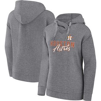 Women's Fanatics Branded Heather Gray Houston Astros Script Favorite Pullover Hoodie