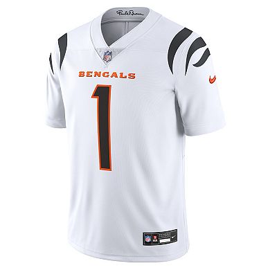 Men's Nike Ja'Marr Chase White Cincinnati Bengals Vapor Untouchable Limited Jersey