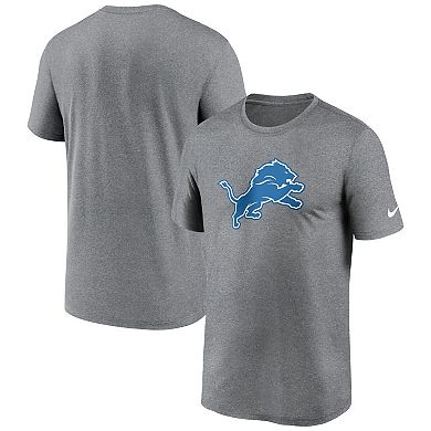 Men's Nike Heather Charcoal Detroit Lions Legend Logo Performance T-Shirt