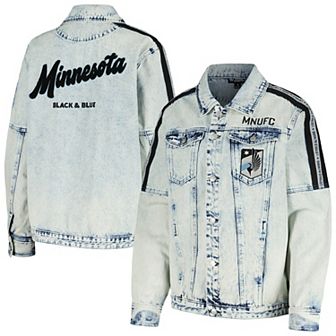 Women's The Wild Collective Blue Minnesota United FC Denim Button-Up Jacket