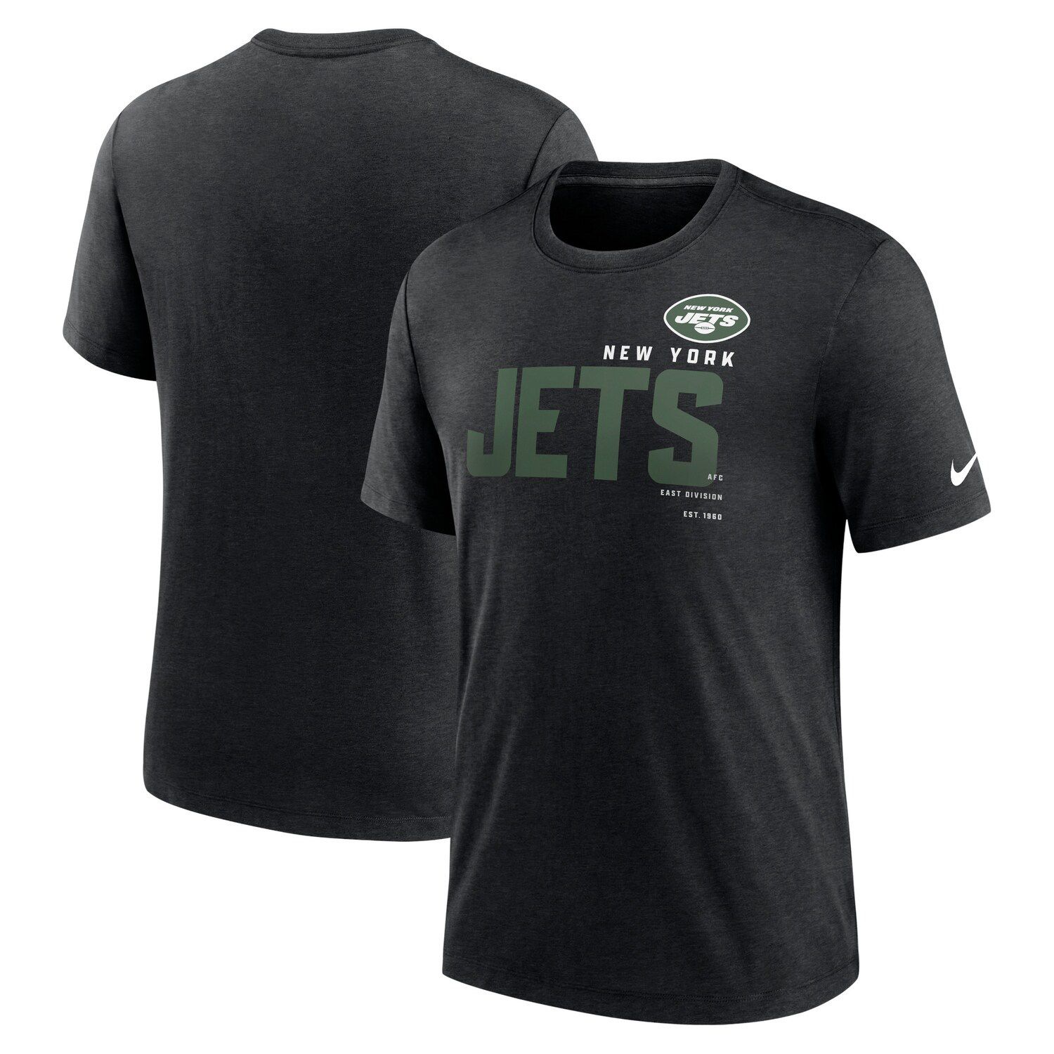 New Era Women's New York Jets Color Block Grey T-Shirt