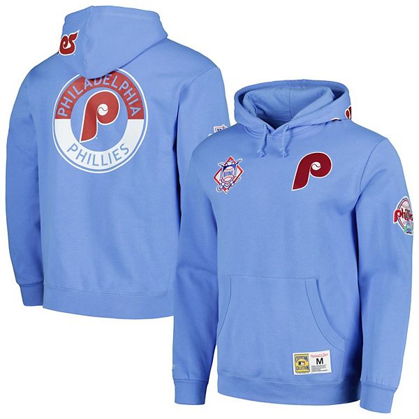 Philadelphia Phillies Mitchell & Ness City Collection Pullover Hoodie -  Light Blue