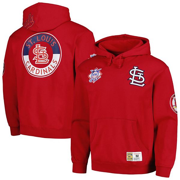 Mens Mitchell And Ness Red St Louis Cardinals City Collection Pullover Hoodie 