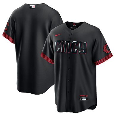 Men's Nike Black Cincinnati Reds 2023 City Connect Replica Jersey
