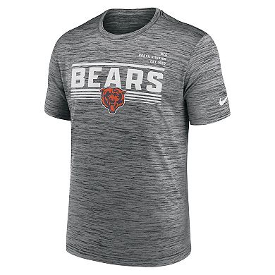 Men's Nike Gray Chicago Bears Yardline Velocity Performance T-Shirt