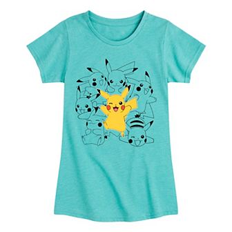 Girl's Pokemon Pika Repeat Tee