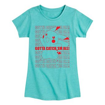 Girl's Pokemon Catch Em All Tee