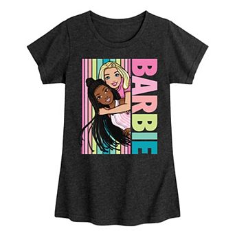 Girls 7-16 Barbie Colorful Stripes Graphic Tee